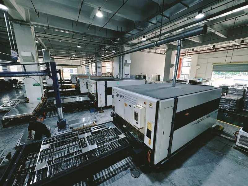 Laser cutting sheet steel for vending machine cabinets